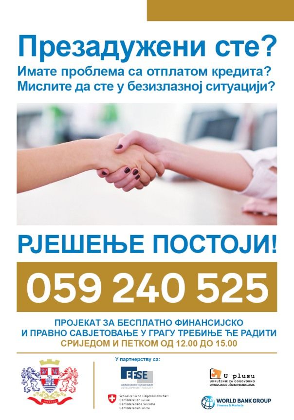 Besplatno savjetovanje za prezadužene građane