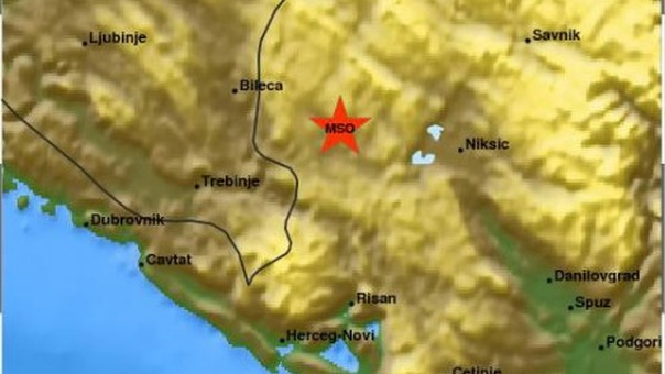 Novi zemljotres osjetio se u Trebinju