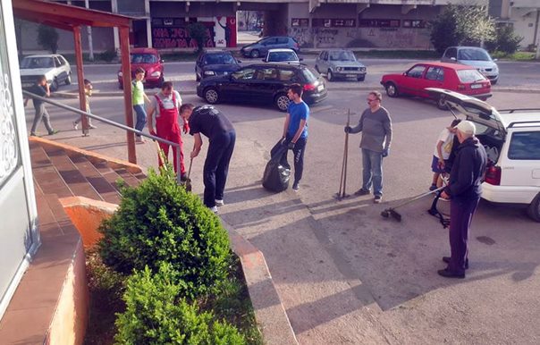 Stanari na Tini u akciji uređenja dvorišta