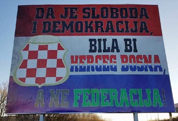 Код Томиславграда освануо још један плакат подршке Херцег-Босни