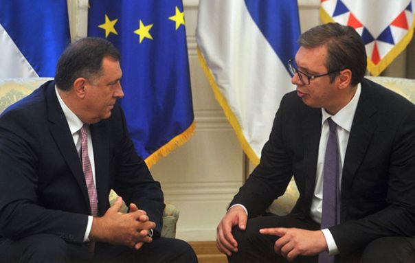 САСТАНАК ДОДИК - ВУЧИЋ: Крајем августа заједничка сједница влада Србије и Српске у Требињу