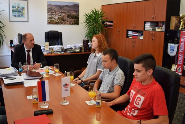 Пријем у Градској управи за чланове Кајак кану клуба „Требишњица“