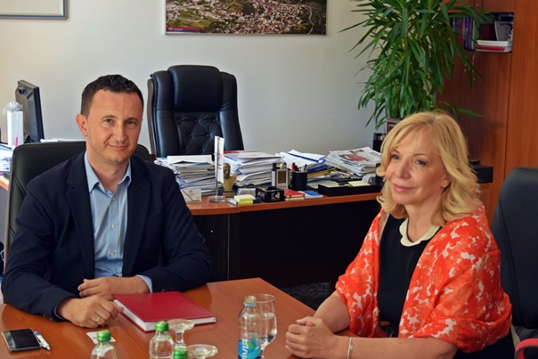 Сања Сибинчић на пријему у градској управи