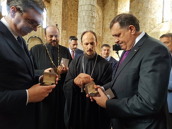 Додик и Вучић поручили: Нашу историју и културу не предајемо забораву