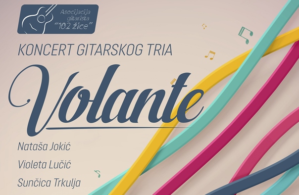 Večeras koncert gitarskog tria „Volante“