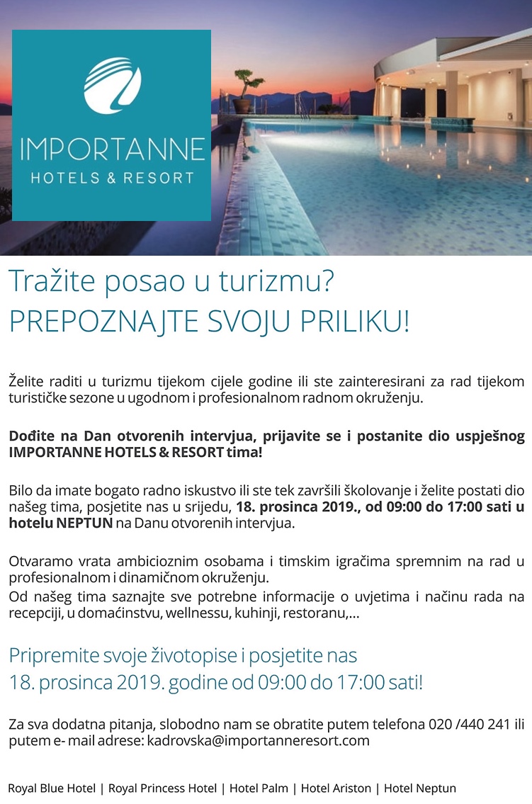 ПРОМО: Тражите посао у туризму? ПРЕПОЗНАЈТЕ СВОЈУ ПРИЛИКУ