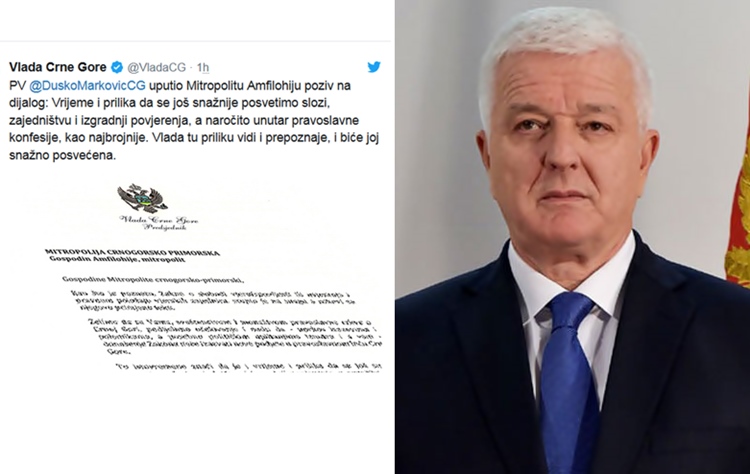 Марковић писао Амфилохију: Спремни смо да учинимо додатни напор за постизање консензуса