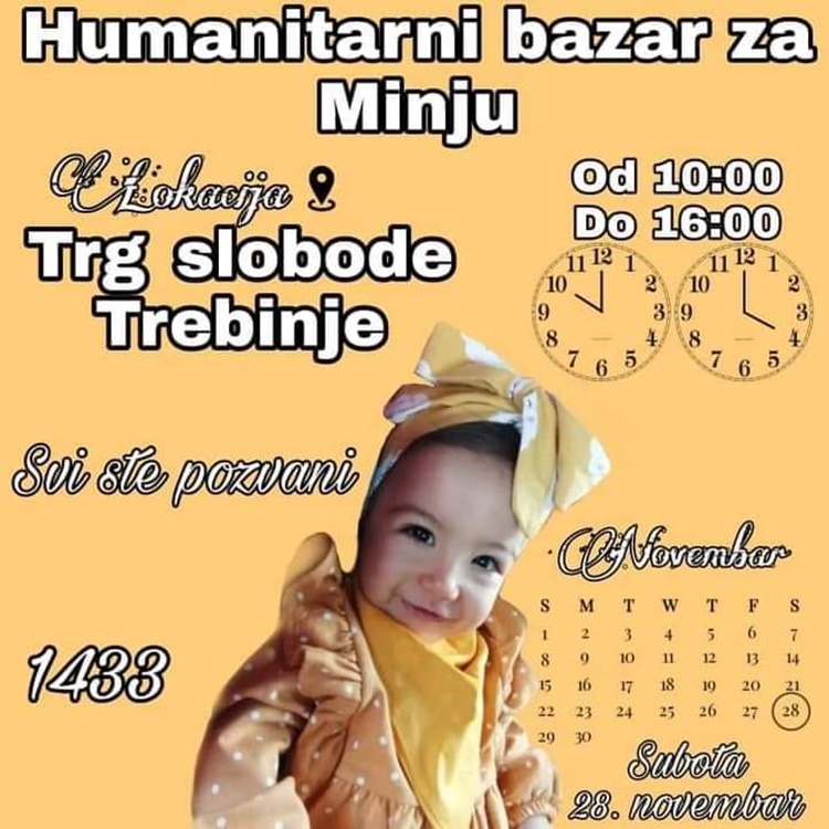 Хуманитарни базар за Мињу Матић