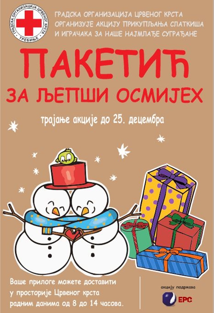 Црвени крст: Почела акција „Пакетић за љепши осмијех“