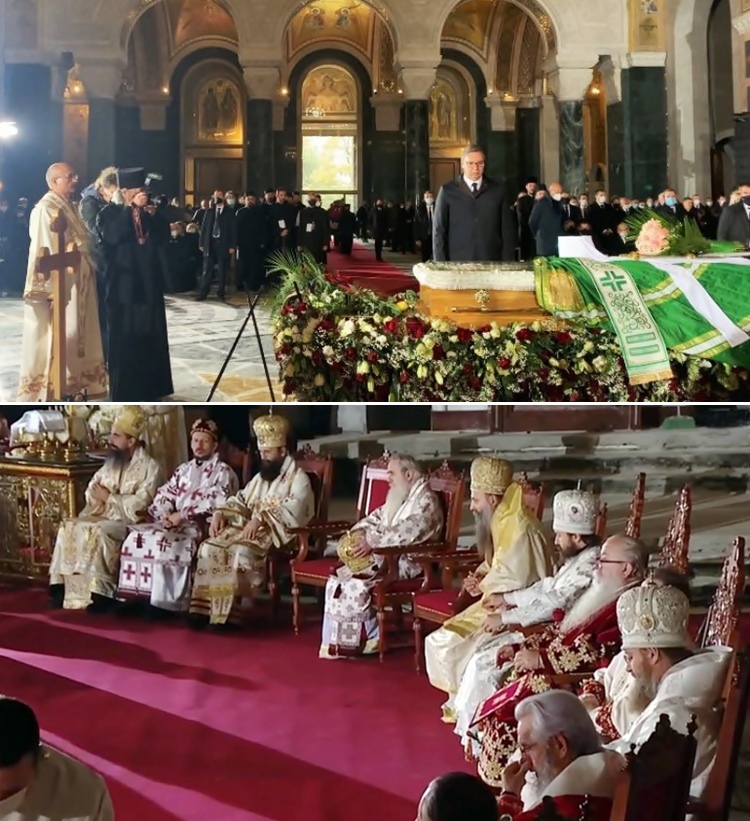 Liturgija za upokojenog patrijarha Irineja