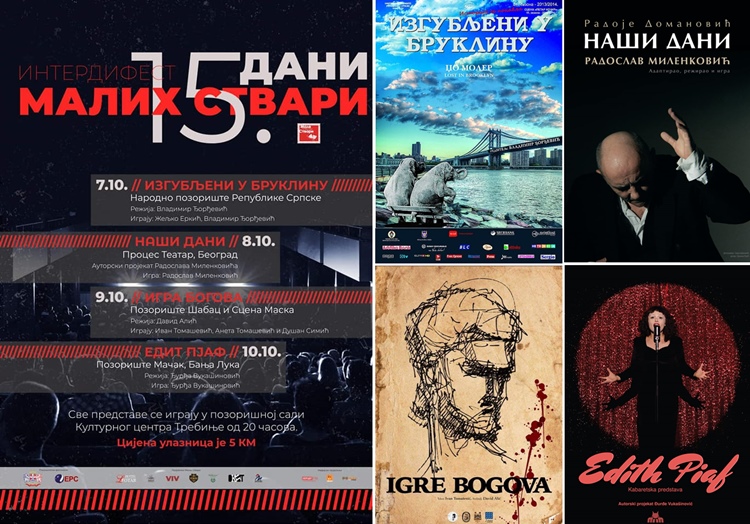 NAJAVA: Četiri predstave na „Danima malih stvari“