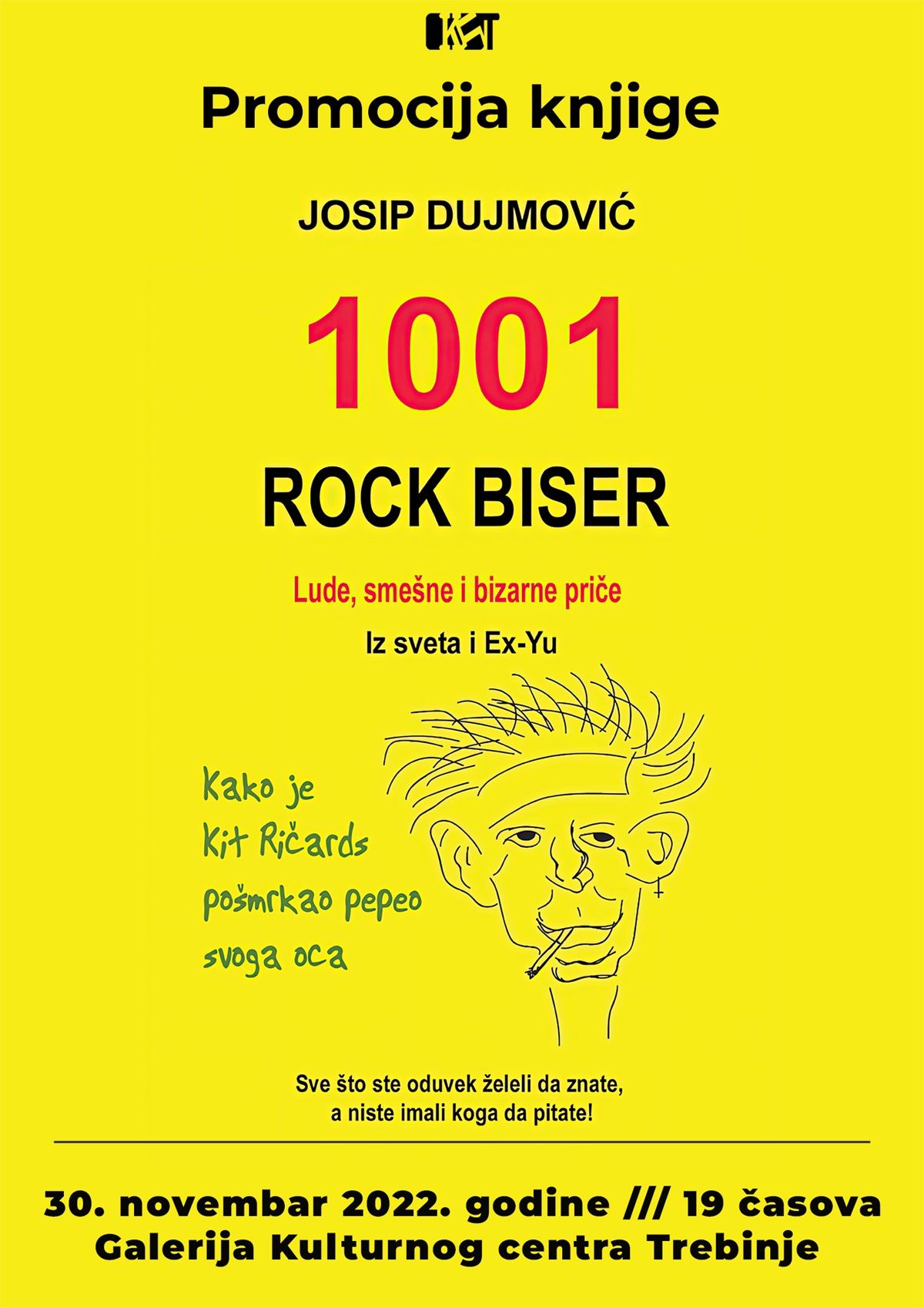 KC: Promocija knjige “1001 najluđi svjetski i ex – yu rok biser” Josipa Dujmovića