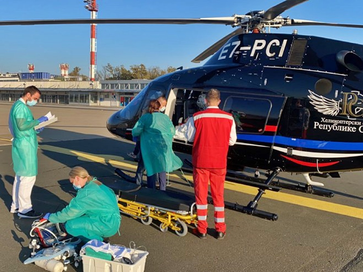 Деветомјесечна беба из Требиња хеликоптером транспортована у Бањалуку