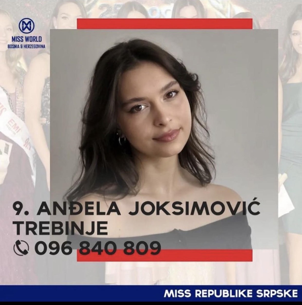 Мис Српске Анђела Јоксимовић: Осјећам се као лијепа и поносна Херцеговка