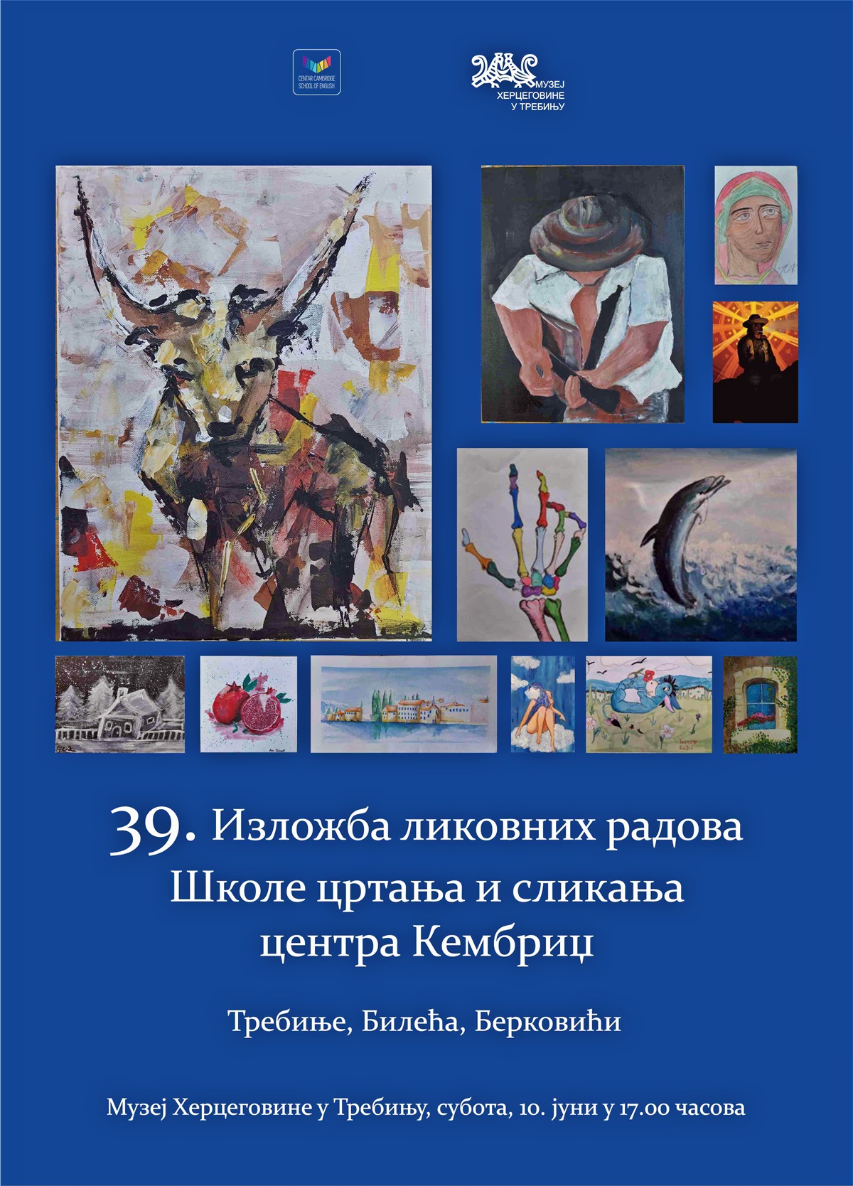 Музеј Херцеговине: 39. изложба ликовних радова полазника Школе цртања и сликања центра Кембриџ