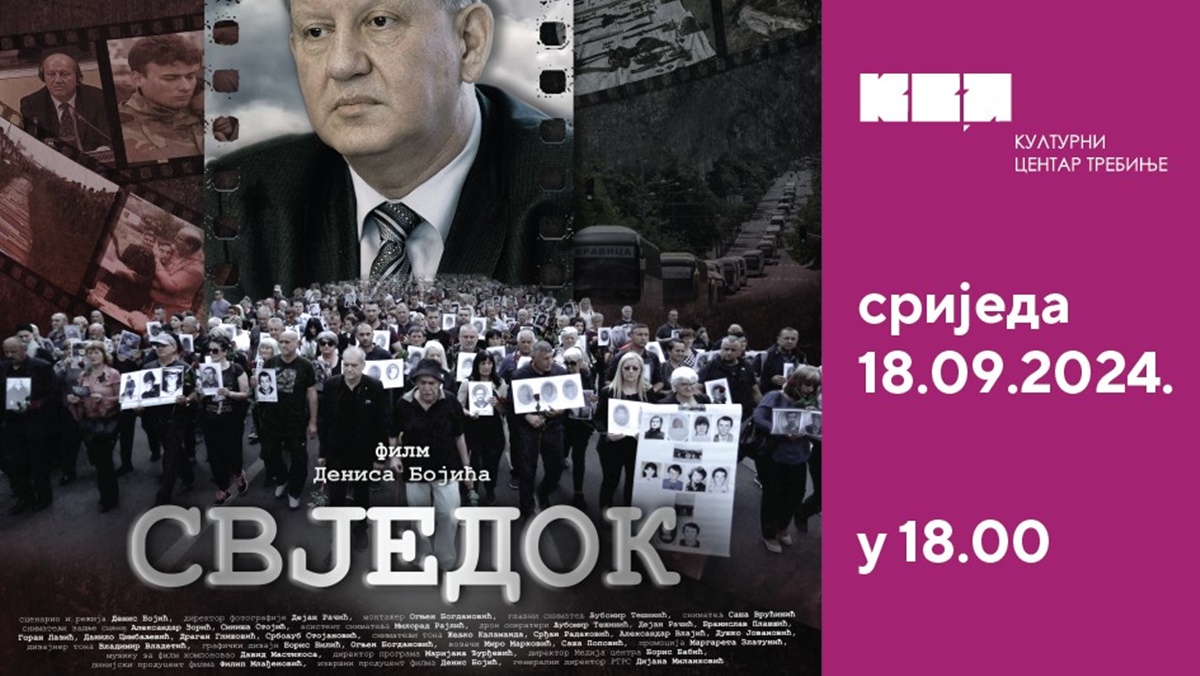 Културни центар: Пројекција филма „Свједок“, о страдању српског народа 90-их година