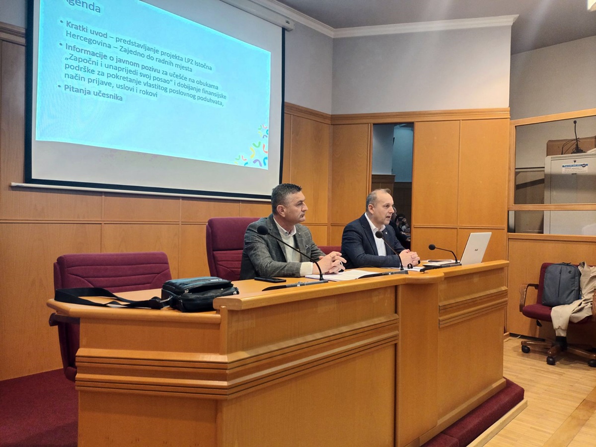 Подручна привредна комора Требиње организовала Информативни дан о пројекту „ЛПЗ Источна Херцеговина – Заједно до радних мјеста“