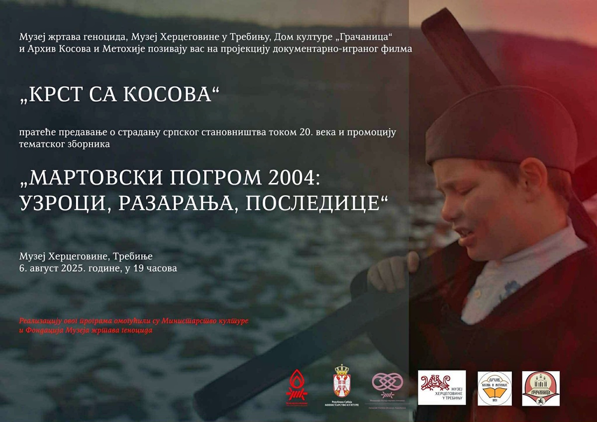 Најава: Филм о страдању Срба на Косову и зборник о мартовском погрому