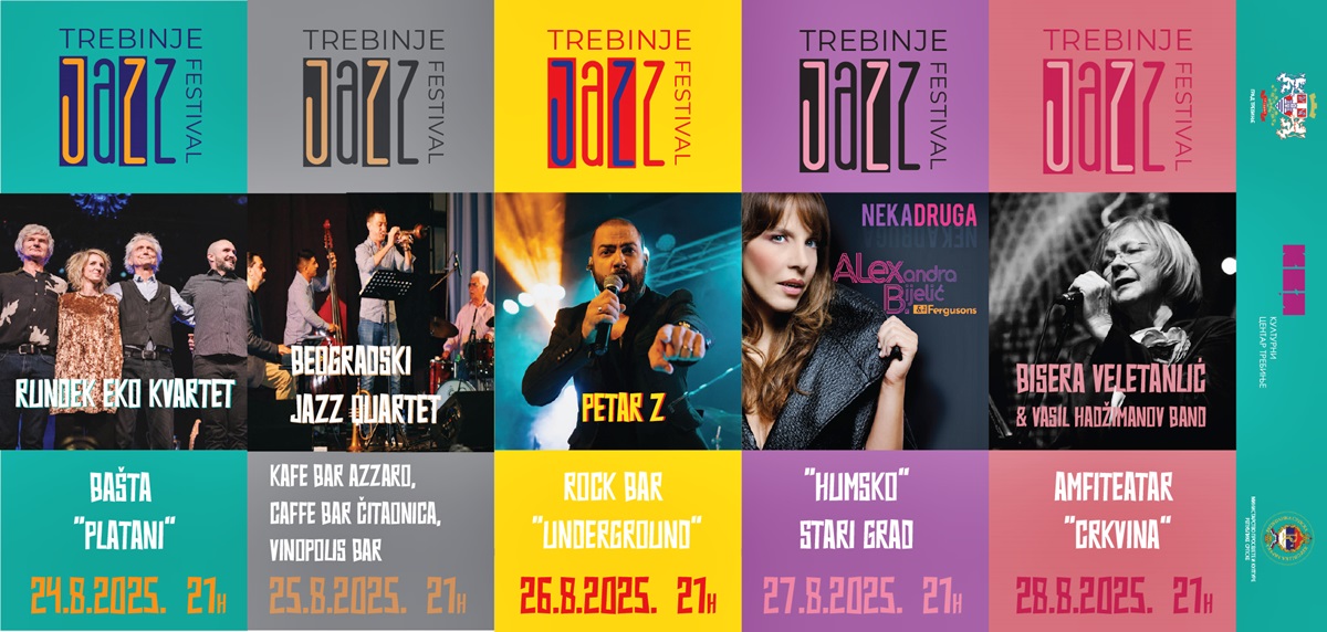 Počinje četvrti „Trebinje džez festival“: Pet koncerata na najatraktivnijim lokacijama u gradu na Trebišnjici