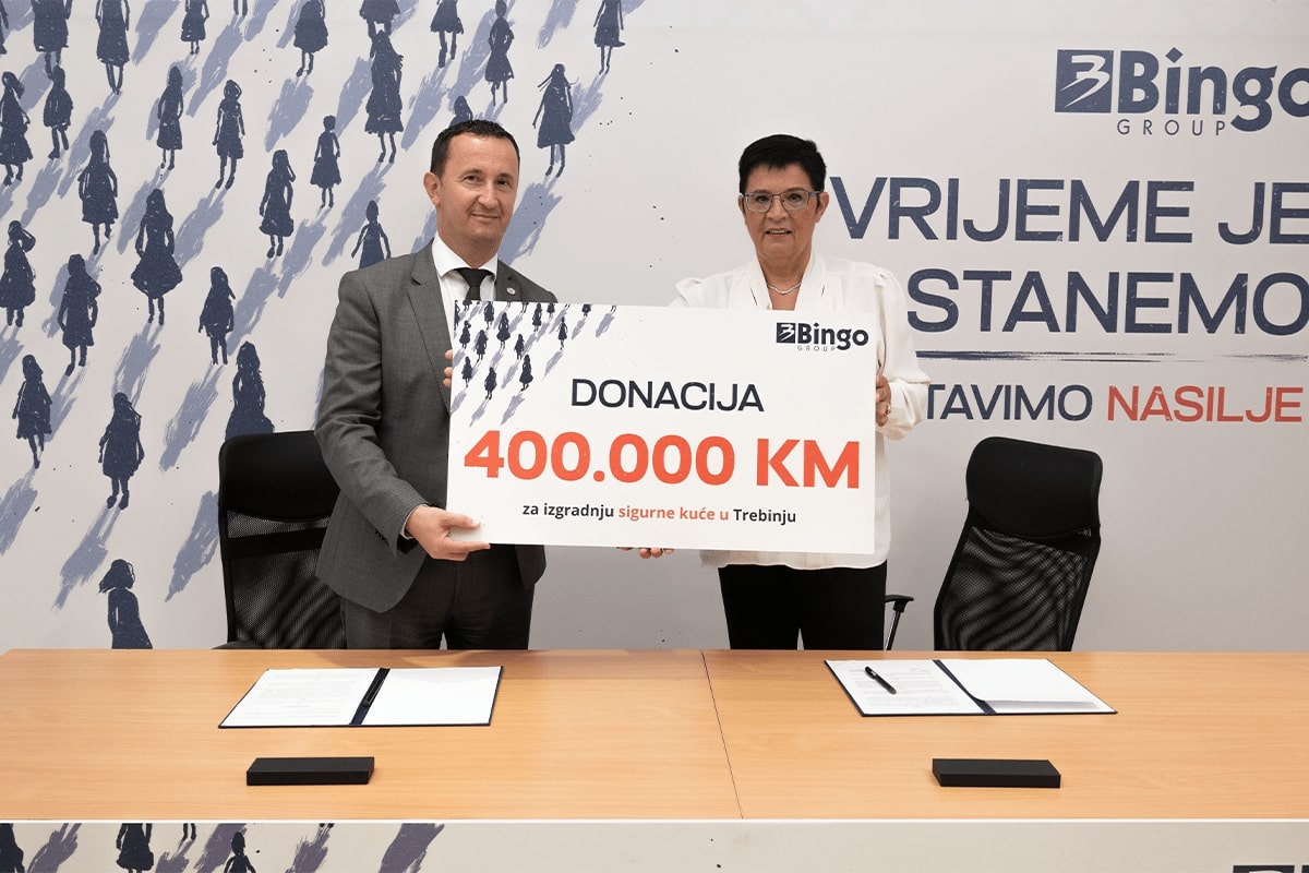 Потписан уговор: Бинго донира 400.000 КМ за сигурну кућу у Требињу